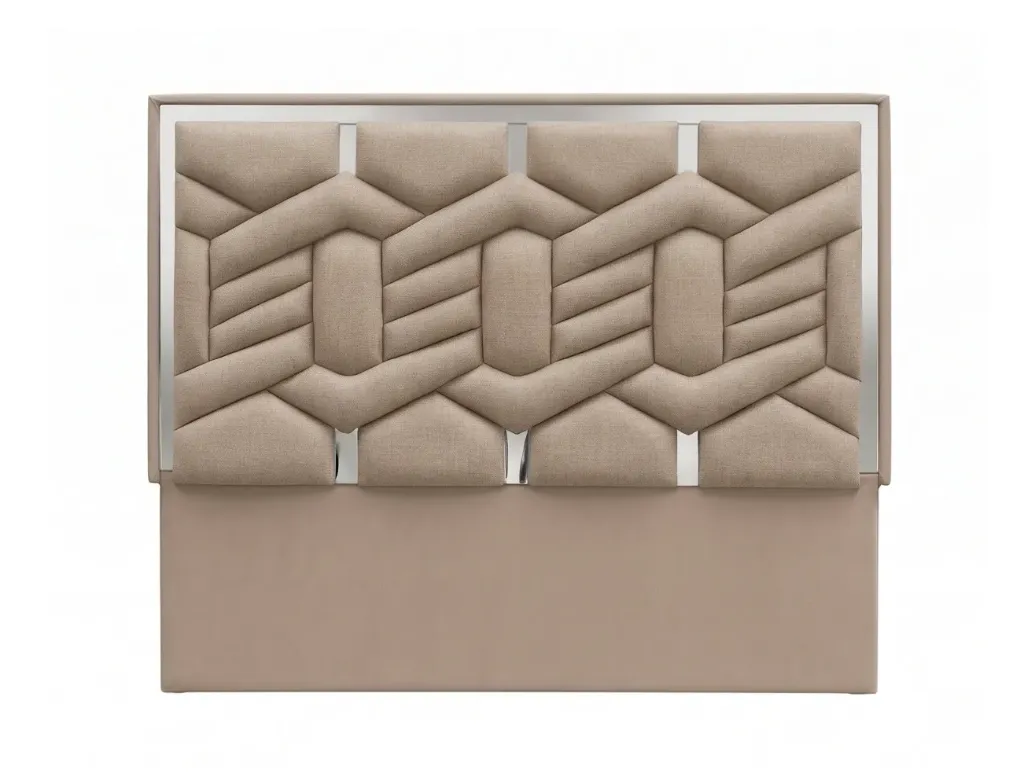 Respaldo cama 2 plazas Modelo 1 (Beige, Lino)